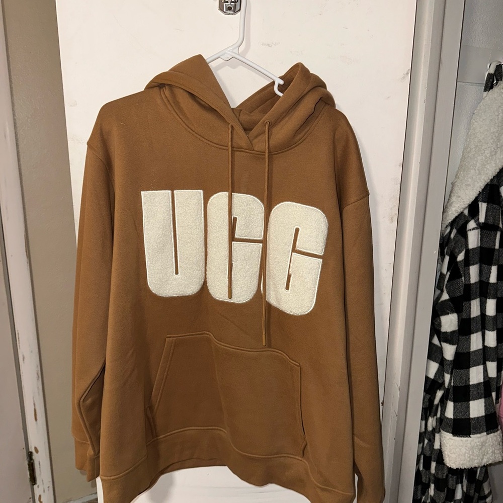 UGG Tan Hoodie with Bold Logo